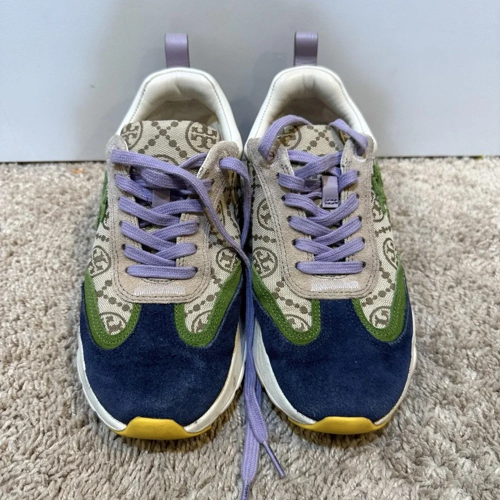 Tory Burch Good Luck Trainer Shoes Womens Size 5 Multicolor Walking Sneakers